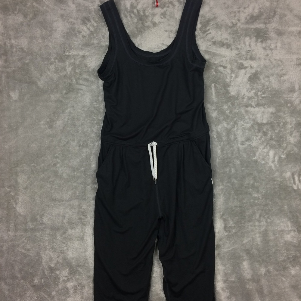 Vuori Black Sleeveless Jumpsuit with Drawstring